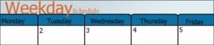 weekday schedule